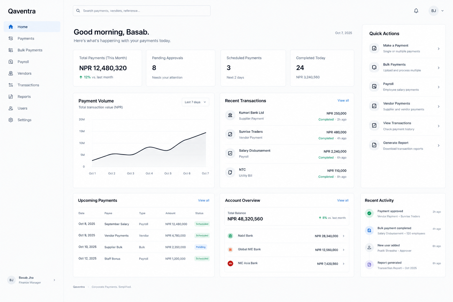 Qaventra product screenshot
